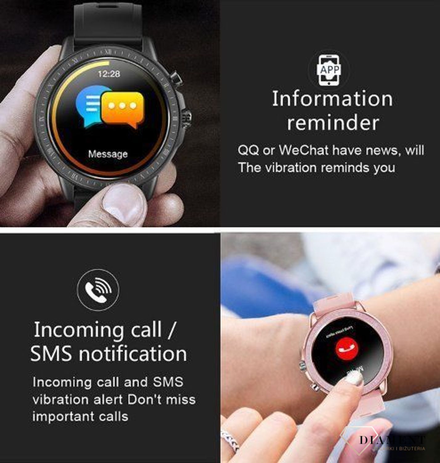 Smartwatch Męski Czarny S02 Sportowy Krokomierz Pulsometr Powiadomienia Monitoring snu ✓Autoryzowany sklep 3.webp